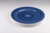 Dudson - Brasserie - Handbeschilderd - Plat bord - Onderbord - Dinerbord - 29cm - Donker Blauw - Set á 2 stuks