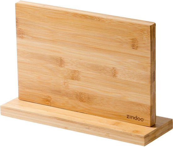 Zindoo tweezijdig bamboe Messenblok - Magnetisch - FSC Bamboo - Duurzaam Hout - Messen Magneet - Messenhouder - Messenopberger - ZIN-BKH-02 - Zindoo