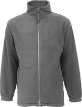 Grijs kleur Dick kwaliteit Fleece Vest gewicht 300 g/m² Maat L