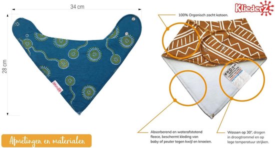 Slabbetjes baby jongens - Bandana kwijl slab - 3 stuks slabbers BB04a van Little Dutch — afbeelding 5
