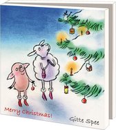 Bekking & Blitz - Kerstkaartenmapje met enveloppen - Kunstkaarten - 10 stuks - Merry Christmas - Gitte Spee