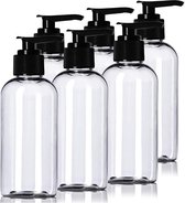 Set de 6 flacons PET 250 ml avec pompe - vide - flacon - rechargeable - distributeur de savon - format voyage - handgel les mains - format pratique