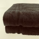 Zachte handdoek Chocolat donkerbruin set van 2 stuks Pima katoen 50 x 100 cm