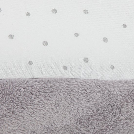 Snoozzz Voedingskussen Zwangerschapskussen Zijslaapkussen - met zachte afneembare hoes - 185 cm - Dots met zachte teddy - Snoozzz