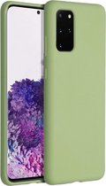 Accezz Liquid Silicone Backcover Samsung Galaxy S20 Plus hoesje - Groen