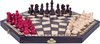Afbeelding van het spelletje Medium drie speler schaakset-schaakbord met schaakstukken – Schaakspel-200x350x45 mm