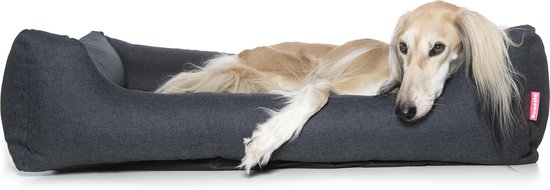 Snoozle hondenmand new york grijs - xxl - 120 x 82 cm - hondenbed - groot - goed gevuld - vierkant - wasbaar