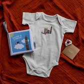 Cadeaupakket Utrecht met babyboekje & romper 3-6 maanden - fairly made - duurzaam en origineel kraamcadeau