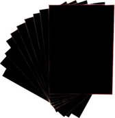 Grote vellen XL Knutselkarton - Surprisekarton - Hobbykarton - Fotokarton - 50x70 cm - 10 grote Zwarte vellen - Gratis Verzonden