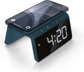 Bol.com Caliber Digitale Wekker - Wekker met Draadloze Oplader - Digitale Klok - Dimbaar - Twee Alarmen - geschikt als kinderwek... aanbieding