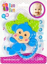 Baby Peuter Bijtring Siliconen - Aapje Dier - Blauw 1m+ - 3m+