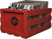 Crosley AC1004A-RE Platen Opberg-Krat Biedt Plaats Aan Maximaal 75 Vinyl Albums - Rood