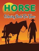 Horse Coloring Book for Teens