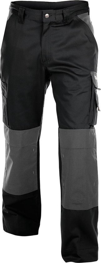 Dassy Seattle Tweekleurige holsterzakkenbroek met kniezakken 200428 (245 g/m2) - binnenbeenlengte Standaard (81-86 cm) - Zwart/Cementgrijs - 67