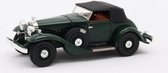 The 1:43 Diecast modelcar of the Stutz DV32 Super Bearcat Cabriolet of 1932 in Green. This model is limited by 408pcs.The manufacturer of the scalemodel is Matrix.This model is only online available.