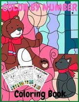 Color by number coloring book