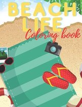 Beach life coloring book