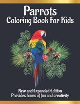 Parrots coloring book for kids