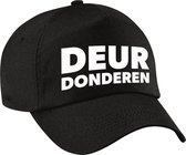 Deur donderen pet zwart Achterhoek festival cap voor volwassenen - festival accessoire