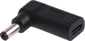 USB-C / Type-C vrouwelijk naar 5,5 x 2,1 mm mannelijke stekker elleboogadapterconnector