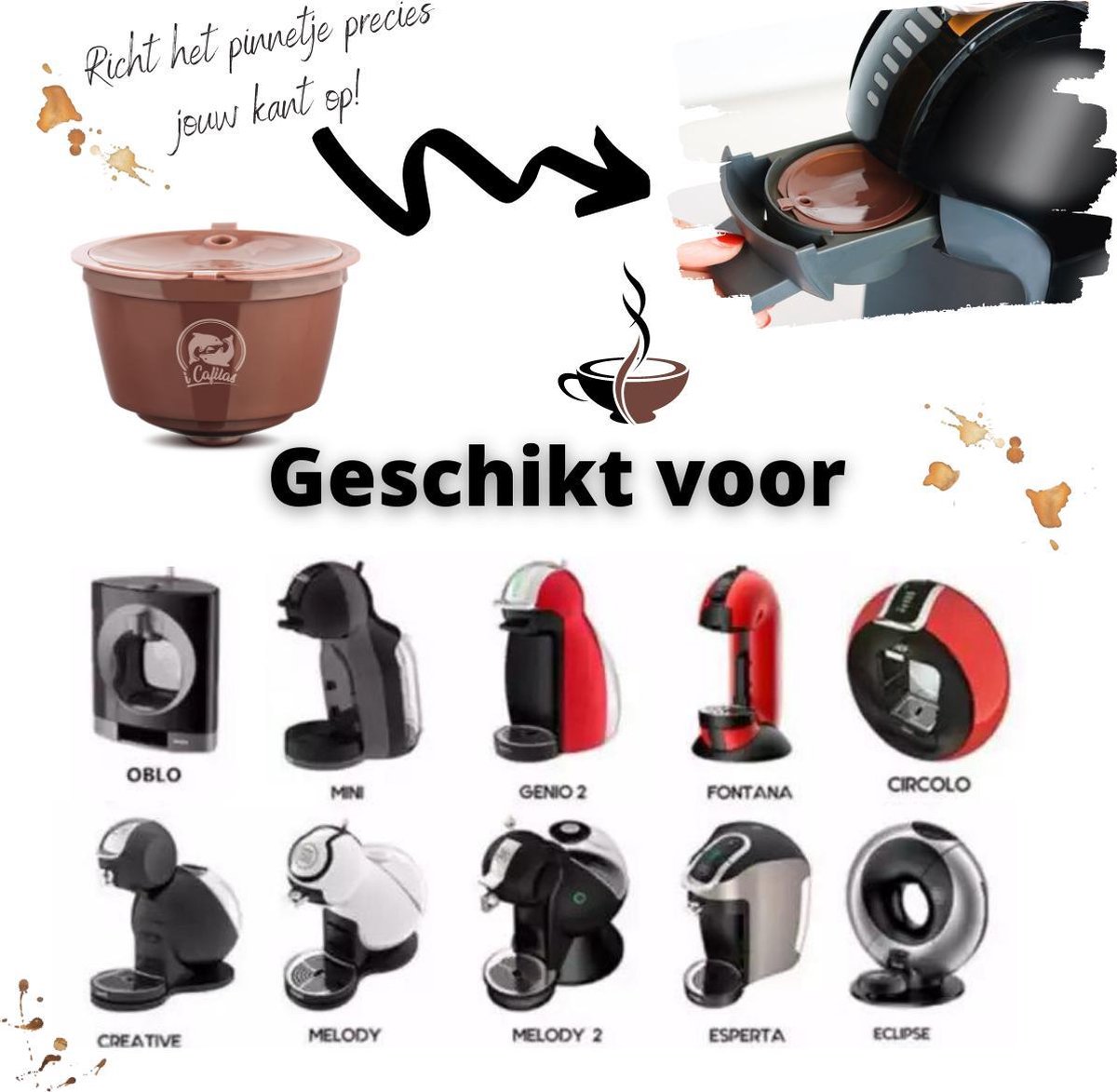 Scanpart Hervulbare capsule voor Dolce Gusto bruin 3 st. | Bestel bij