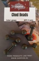 Chod/Heli Beads - Green - 5 stuks - Helikopter Rig kralen - Heli Leader Beads