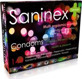 Saninex - condooms - 144 stuks - condooms met glijmiddel - multi orgasme - voor vrouwen