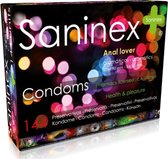 Saninex - condooms - 144 stuks - condooms met glijmiddel - geribbeld - extra sterk - natuurlijke sensatie - anaal lover