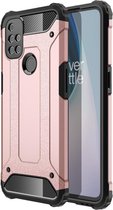 Armor Hybrid Back Cover - OnePlus Nord N10 Hoesje - Rose Gold