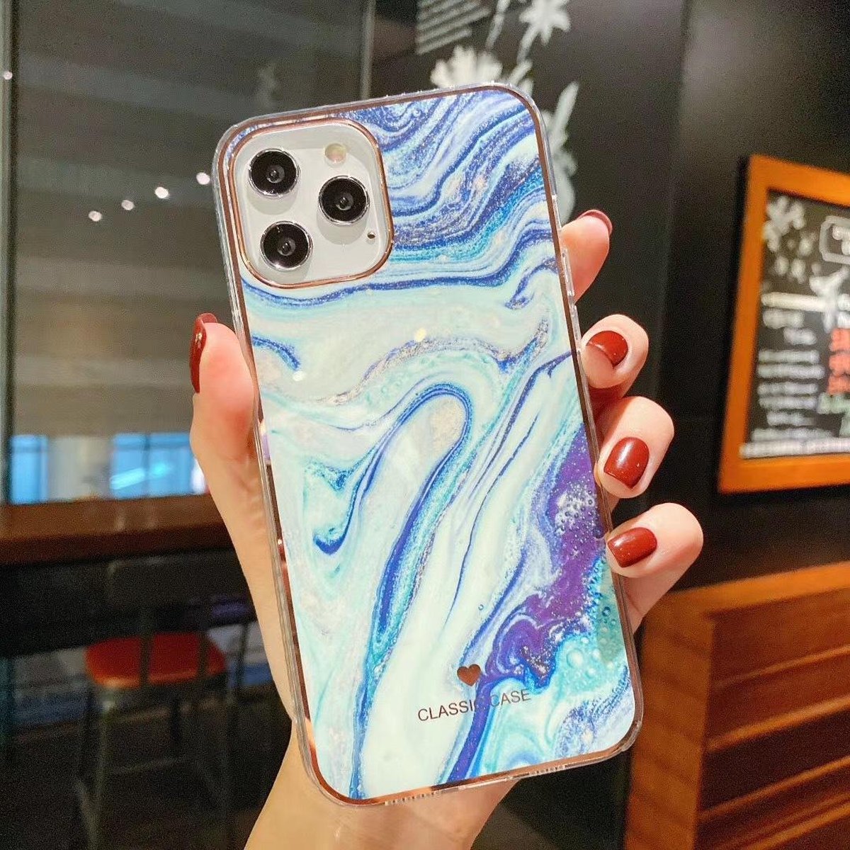 iPhone 12 Mini - Ocean Touch Marble cover / case / hoesje