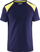 Blaklader T-shirt bi-colour 3379-1042 - Marine/High Vis Geel - XXL