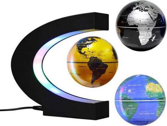 Dislocatie Terzijde Kom langs om het te weten Zwevende Wereldbol - met 3 Wereldbollen - magnetische aarde - Magneet  planeet | bol.com