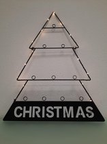 Decoratieve zwarte kerstboom met LEDs