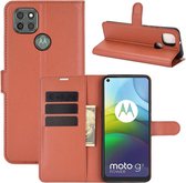 Book Case - Motorola Moto G9 Power Hoesje - Bruin