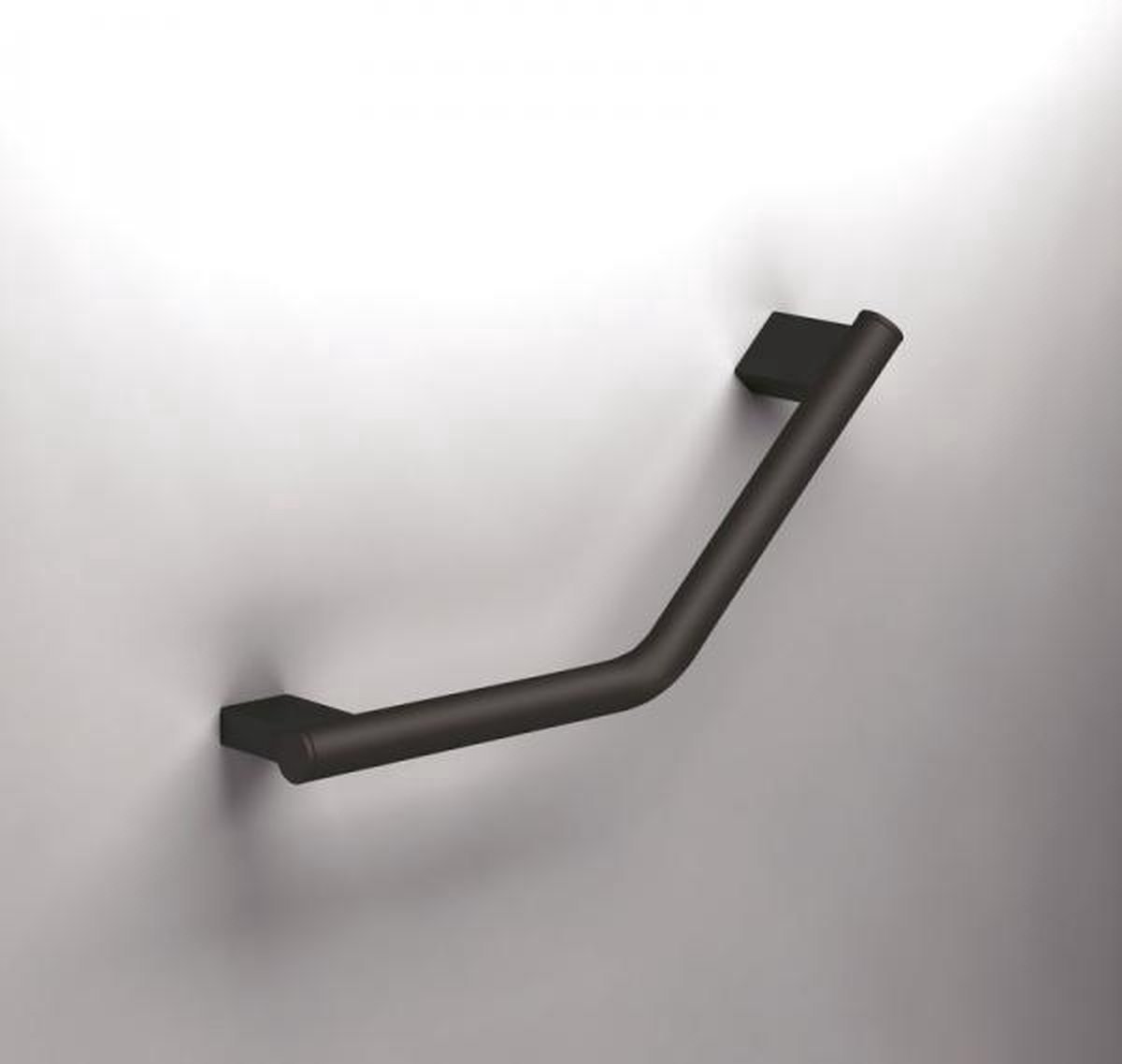 Design badgreep Lux gebogen mat zwart
