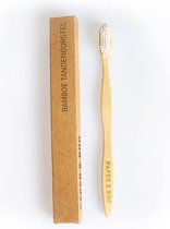 Bamboe tandenborstel | Gemaakt van duurzaam bamboe | Plasticvrij | 100% biologisch afbreekbare verpakking