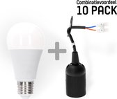 Verhuisfitting E27 inclusief LED lamp - Set van 10 lampfittingen inclusief LED lampen