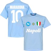 Napoli Maradona 10 Team T-Shirt - Licht Blauw - 128