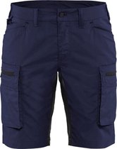 Blaklader 7149 Dames Korte Werkbroek Marineblauw/Zwart