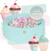 MeowBaby® Ronde ballenbak Cupcake incl 250 ballen