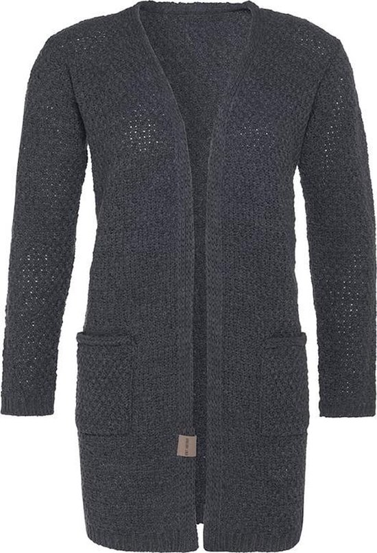 Knit Factory Luna Gebreid Vest - Cardigan uit wol - dames vest - Met Steekzakken