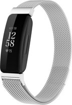 Shop4 - Fitbit Inspire HR Bandje - Large Metaal Zilver
