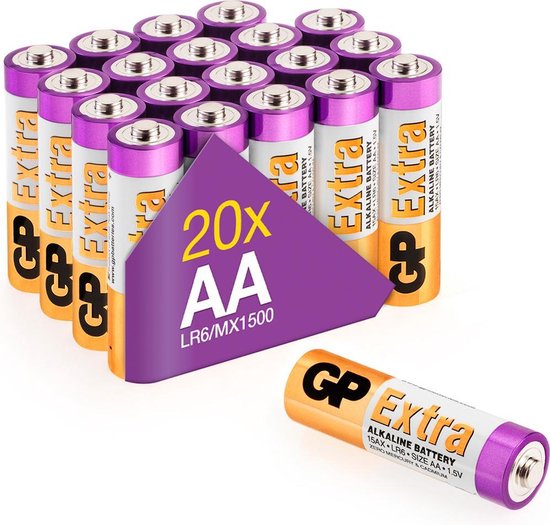hoed Alarmerend Normaal gesproken GP Extra Alkaline batterijen AA mignon penlite LR06 batterij 1.5V - 20  stuks - AA batterij | bol.com