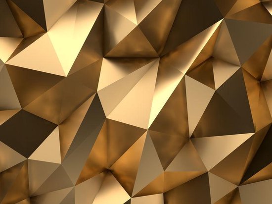 Luxe Wanddecoratie - Hoogste kwaliteit Galerie Plexiglas 5mm. - Fotokunst 'Gold Abstract'- Blind Aluminium Ophangsysteem - inclusief verzending