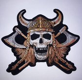 Biker rug patch viking skull