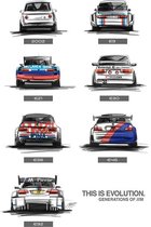 valentijn cadeautje voor hem / Auto poster - BMW 3M Series - Wandposter 60 x 40 cm
