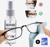 Anti condens spray inclusief anti fog brillen doekjes - nooit meer beslagen glazen met een mondkapje