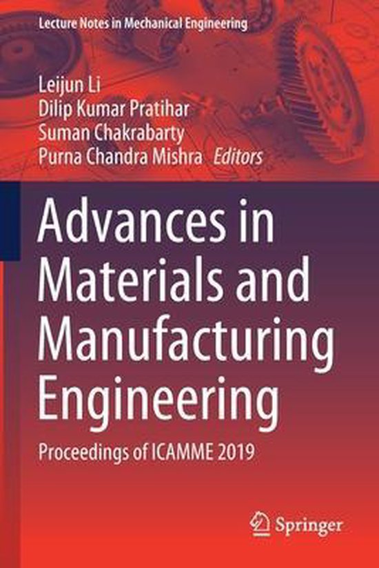 Advances in Materials and Manufacturing Engineering | 9789811513091 ...