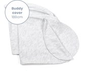 Doomoo Buddy Cover - Hoes voor Voedingskussen Buddy - Biologisch Katoen - 180 cm - Chine White