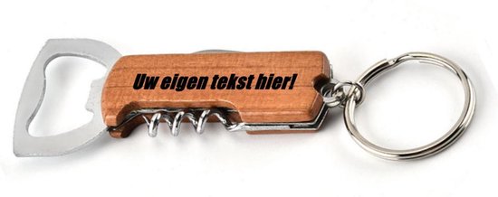 Porte-clés multifonctionnel en bois avec ouvre-bouteille, tire-bouchon et  couteau de... | bol.com